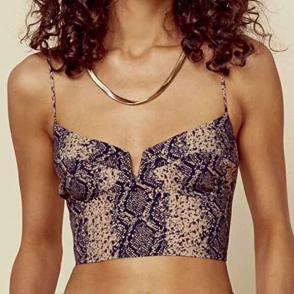 Blue life snake crop top - Picture 1 of 2